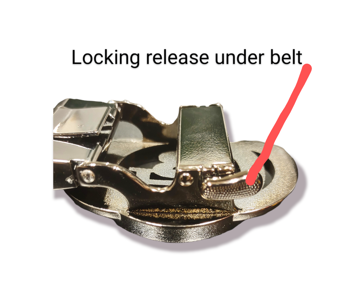 Logo checkered click leather belts