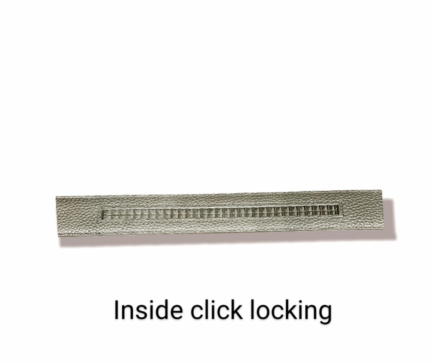 Logo checkered click leather belts