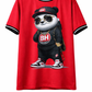 Panda Hustlers University Shirt. (Red)
