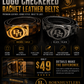 Logo checkered rachet leather belts