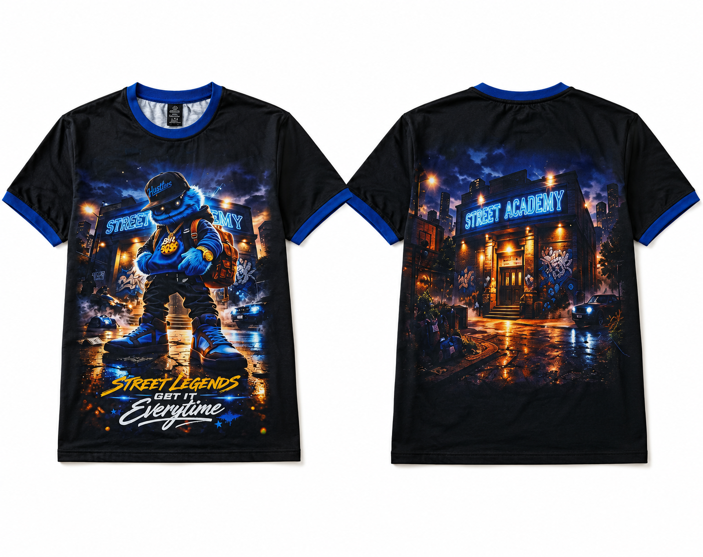 Street Legends Blue. Hustler Shirt