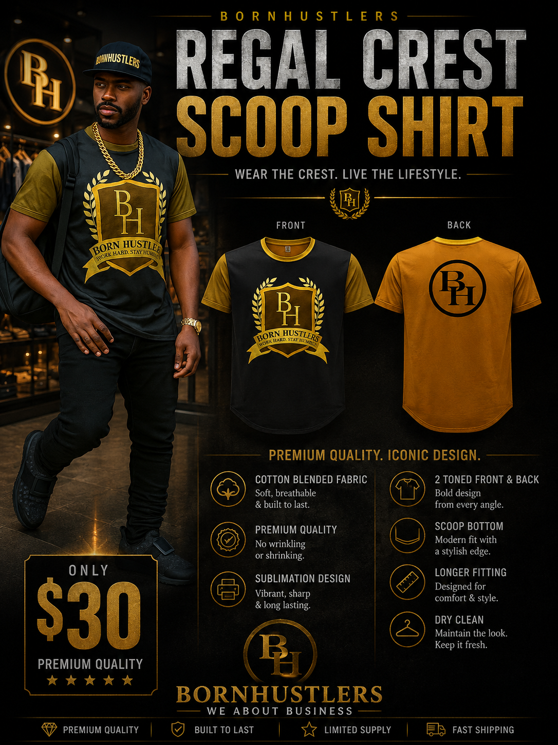 Regal Crest Scoop Shirt