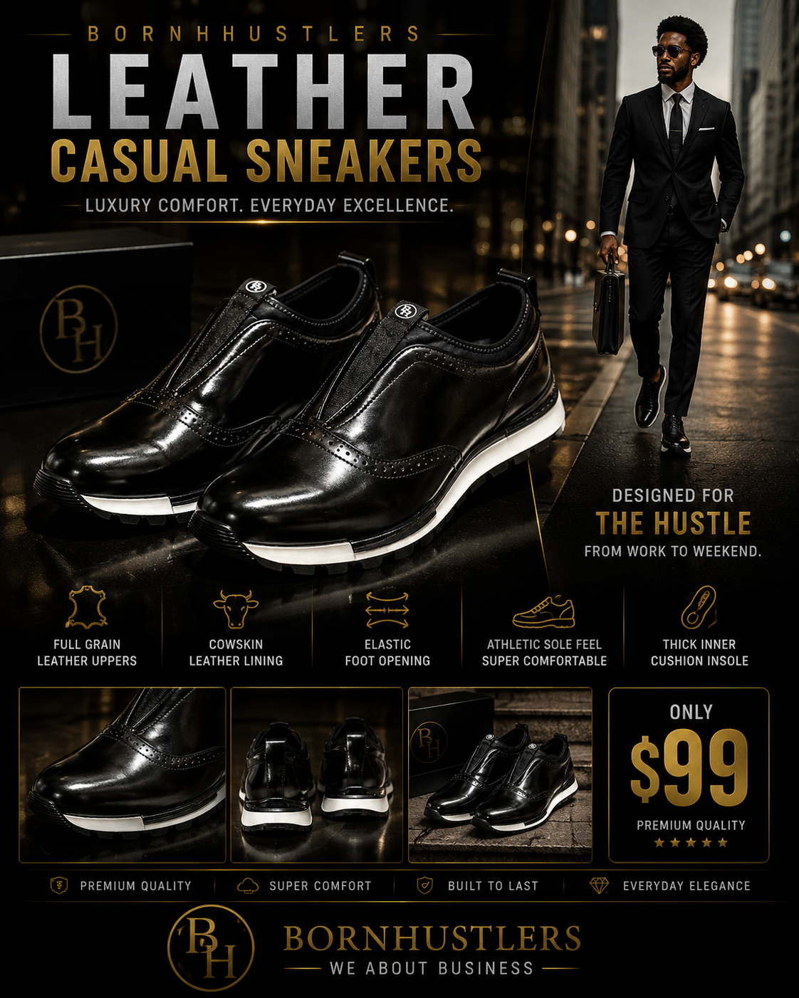 Leather Casual Sneakers