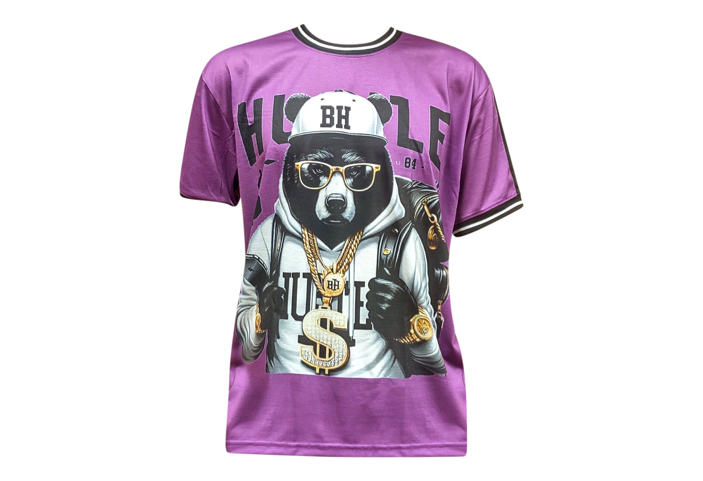 Purple Hustle Bear Shirt